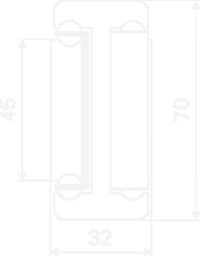 Cross section | SUPREME - TR 7032 Bilex ALU | Schwerlastschiene | Aluminium | Thomas Regout International B.V.